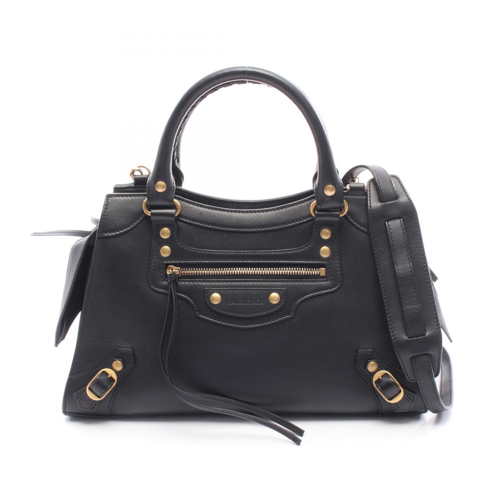 Balenciaga Neo City Handbag Leather Black